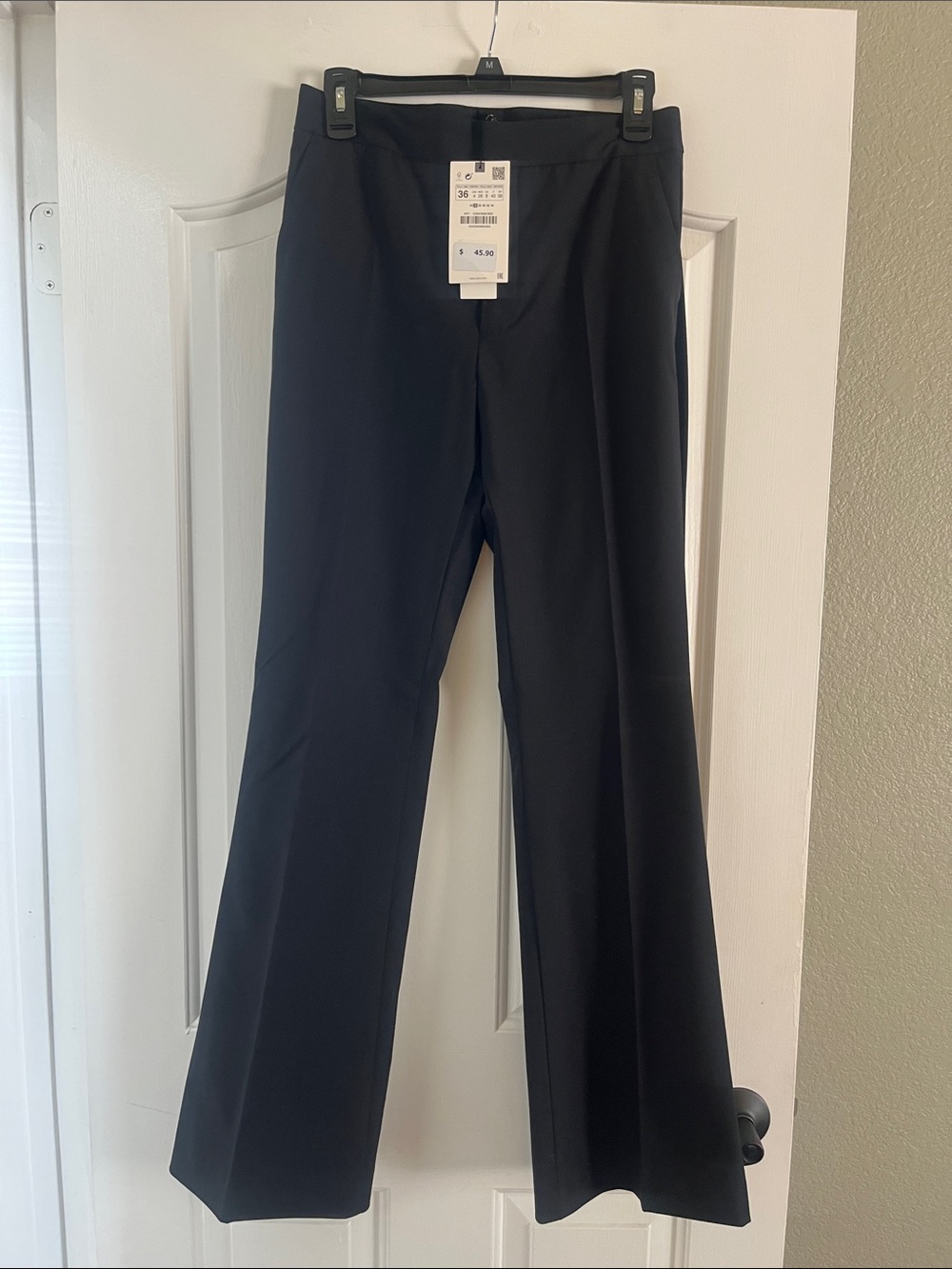 Zara Black Straight Leg Trousers